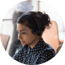 A Hayes Locums consultant with a headset