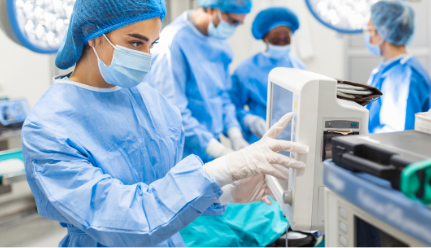 Locum tenens CRNA in an operating room