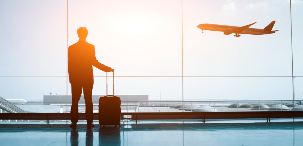 Locum tenens doctor waiting for plane